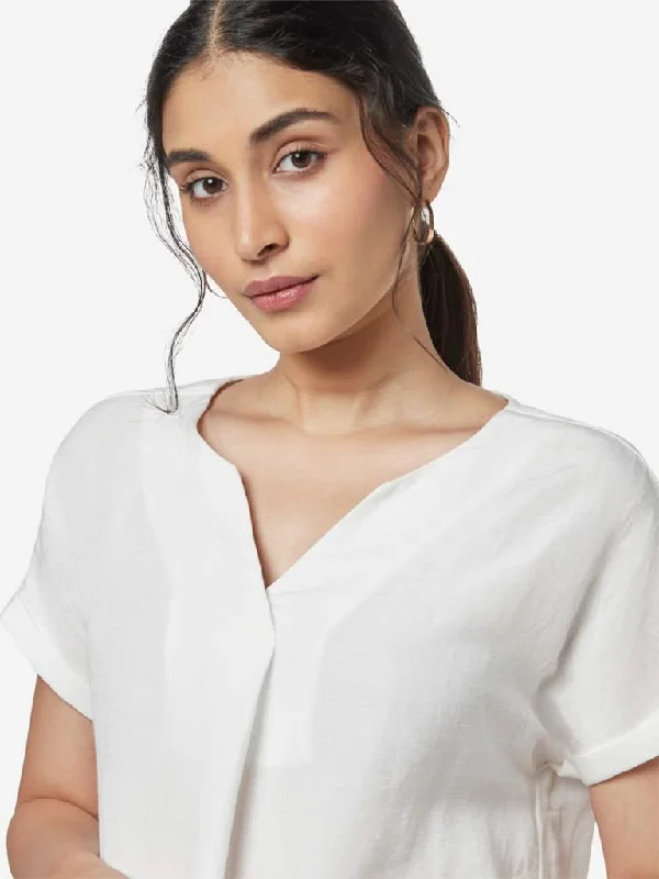 Deep Savings LOV White Suzie V-Neck Dress