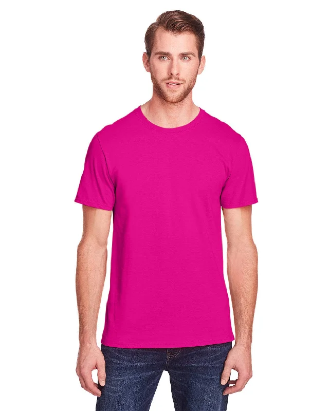 Fruit of the Loom Adult ICONIC T-Shirt | Cyber Pink