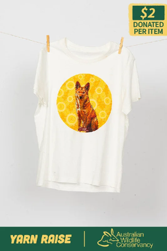 Shop the Weekend Away Dingo (Wilkarr) 'Australian Wildlife Conservancy' Natural Cotton Crew Neck Women’s T-Shirt
