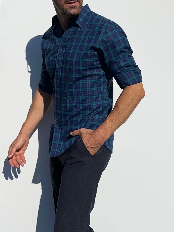 Navy Plaid Organic Cotton<br> Small Batch #291