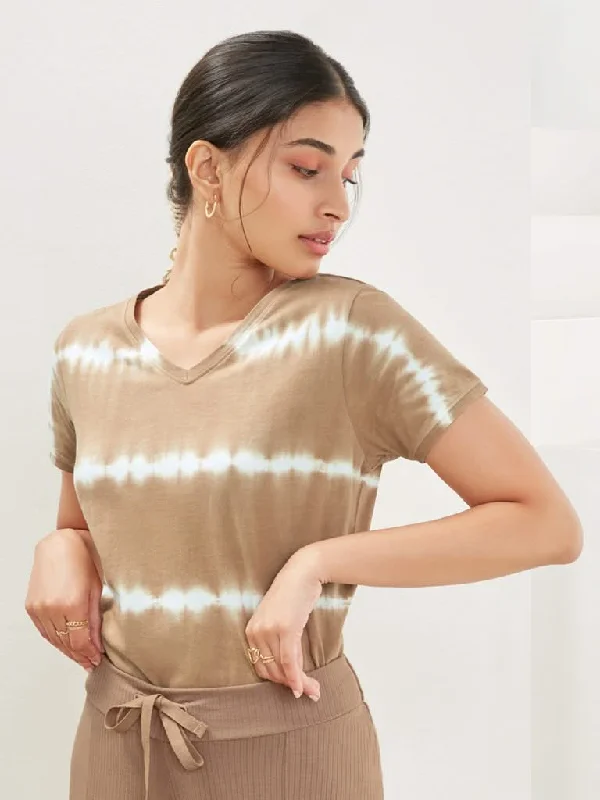 Special Offer LOV Beige Tie-Dye Print Ruben T-Shirt