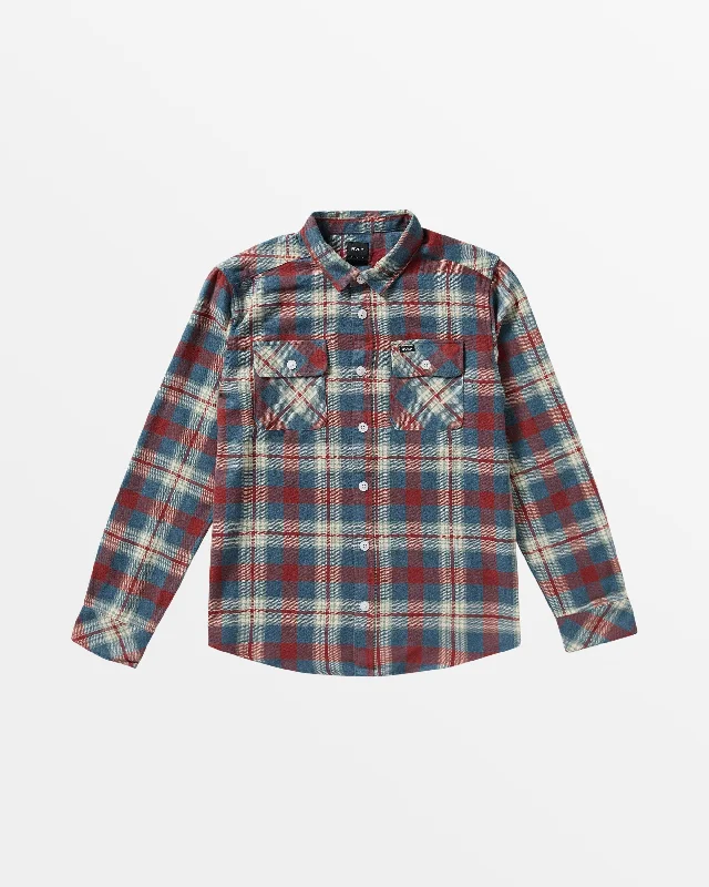 That'll Work Flannel Long Sleeve Shirt - Indigo