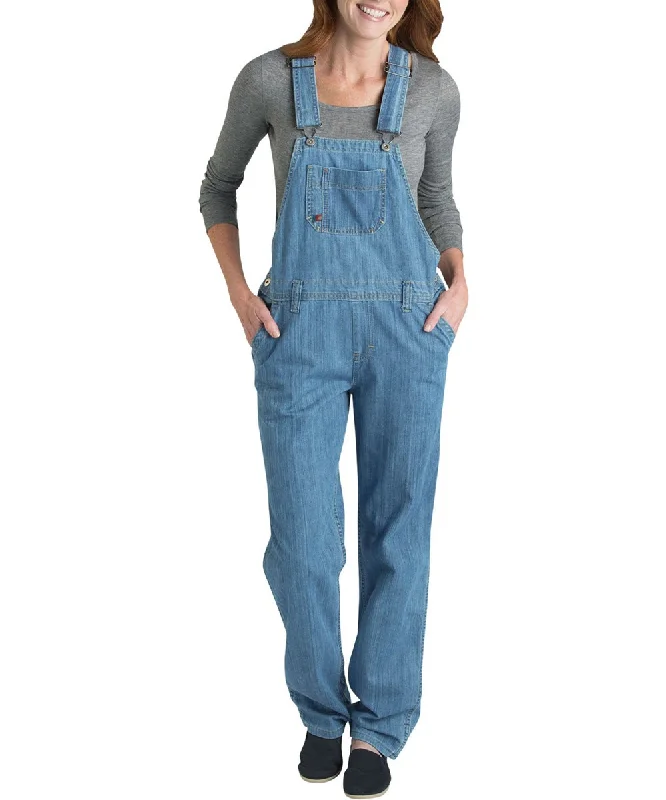 Value Deals Dickies Women's Relaxed Fit Bib Overalls - Stonewashed Blue