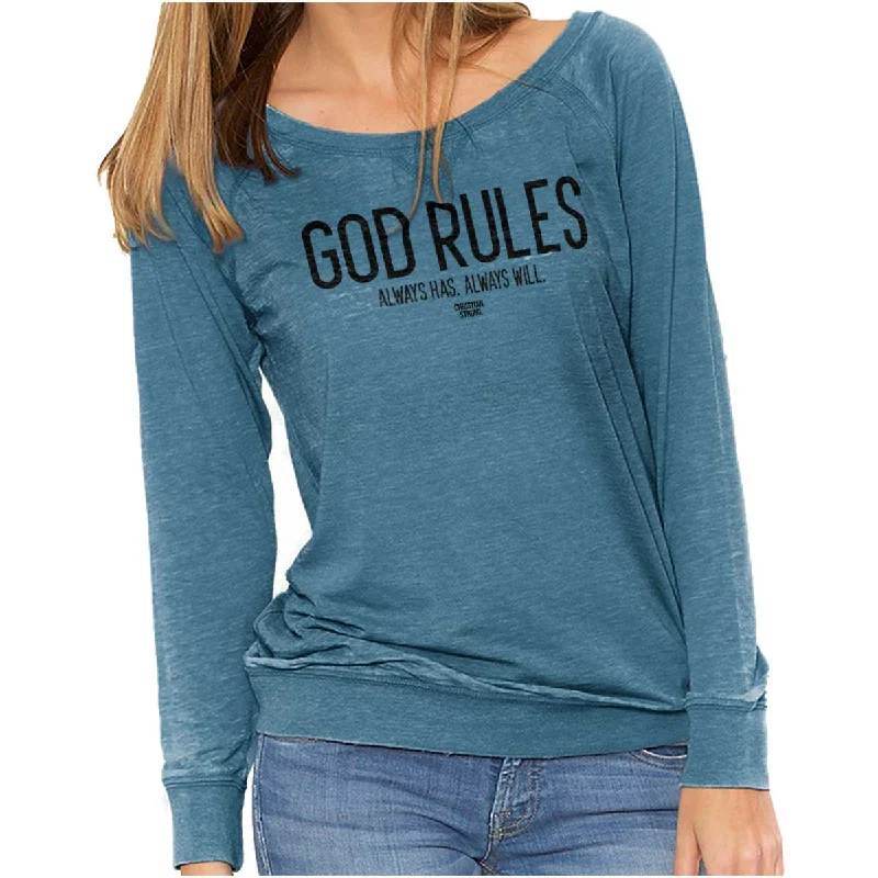 Instant Discount God Rules Vintage Fashion T