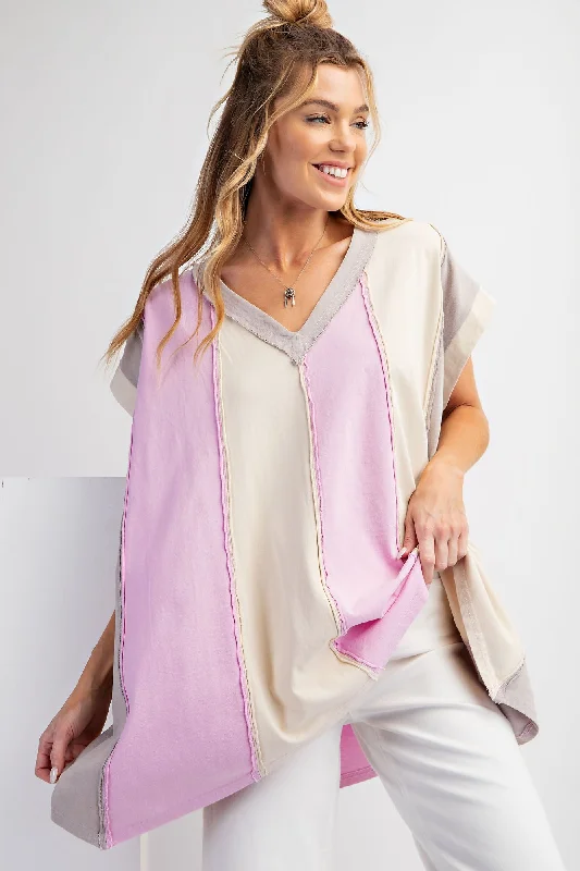Daily Deals Easel Color Block Top