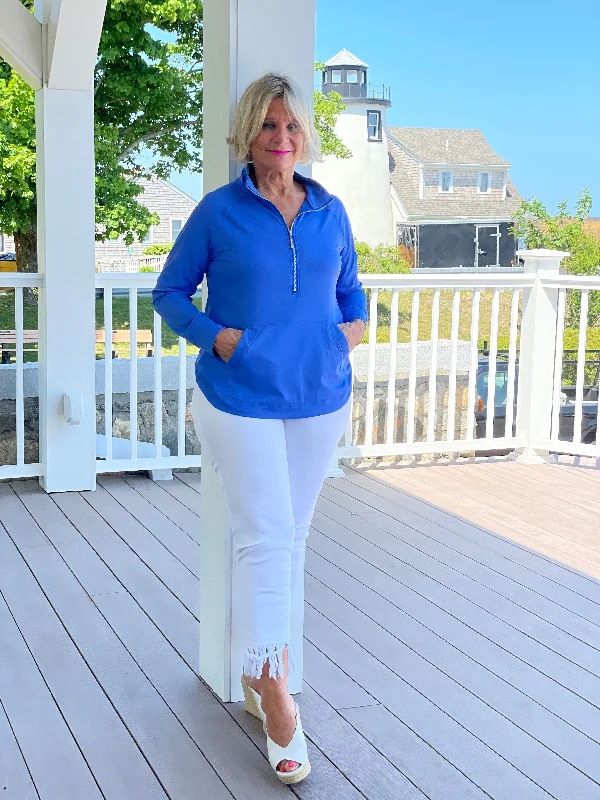 Blowout Sale LULU-B KANGAROO BLU HALF ZIPPER