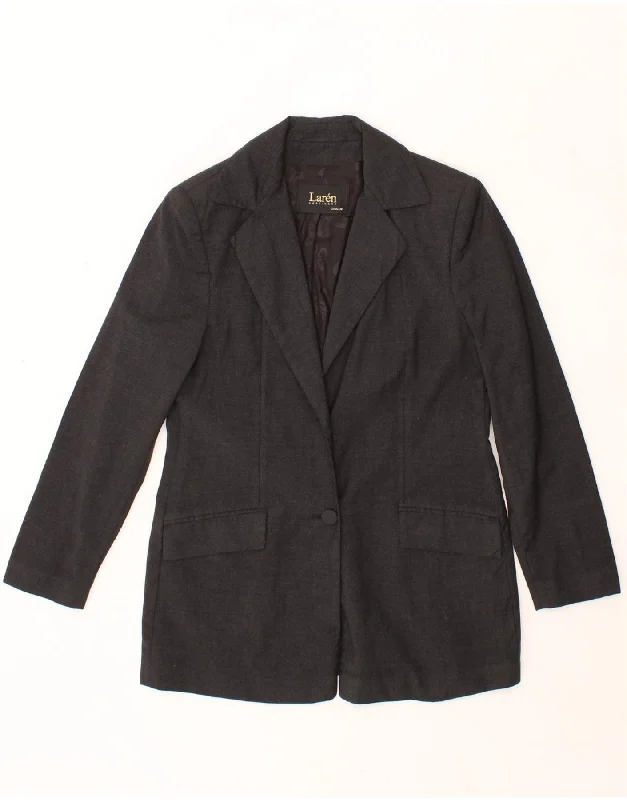 Savings Soar This Weekend VINTAGE Womens Longline 1 Button Blazer Jacket EU 38 Medium Grey Viscose Savings Soar This Weekend VINTAGE Womens Longline 1 Button Blazer Jacket EU 38 Medium Grey Viscose