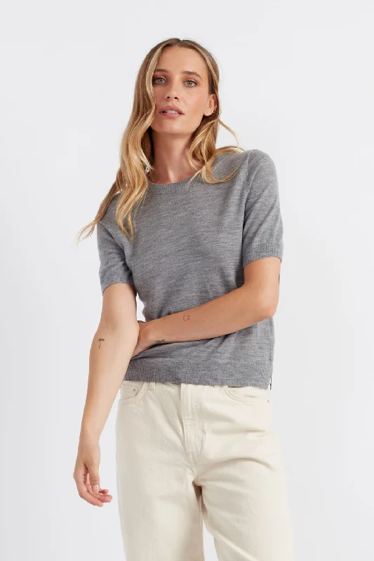 Super Sale Grey Pure Merino T-shirt