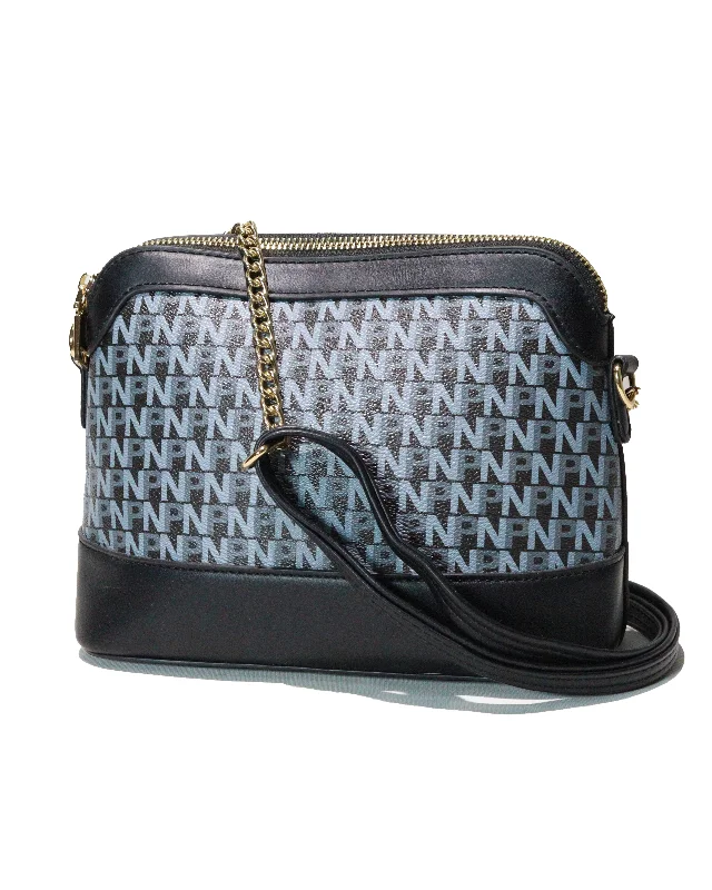Incredible Offers Black Monoram Messenger Bag