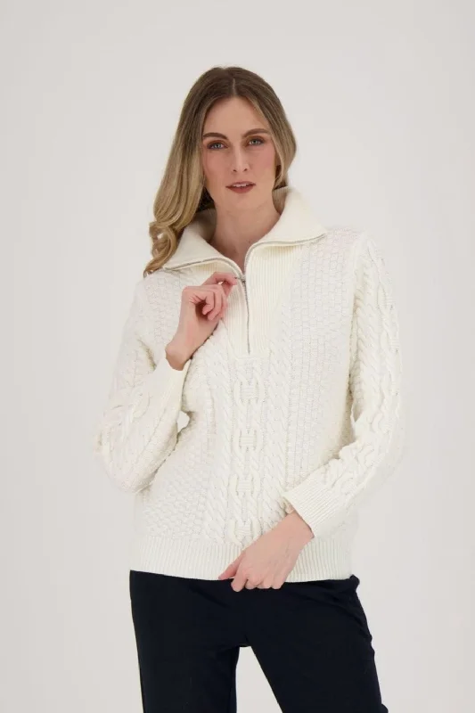 Special Price Quarter Zip Cable Knit Sweater