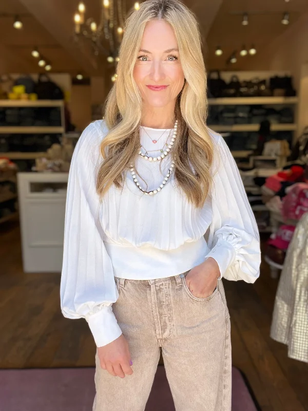 Weekend Bargains to Enjoy Theo Idalia Pleated Blouse