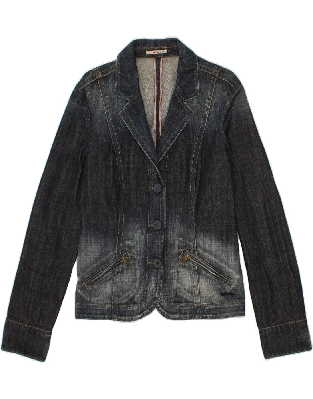 Factory Direct Sale GAS Womens Denim Jacket UK 18 XL Navy Blue Cotton