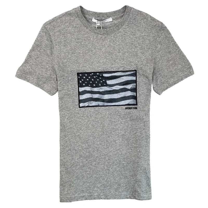 Men's Usa Flag Logo T-Shirt Grey Size XS