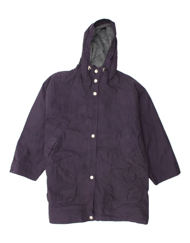 Now or Never EDDIE BAUER Womens Hooded Windbreaker Coat UK 20 2XL Purple Polyester