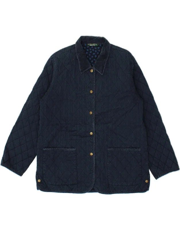 Weekend Specials to Indulge In LAURA ASHLEY Womens Quilted Jacket UK 14 Large Navy Blue Cotton Weekend Specials to Indulge In LAURA ASHLEY Womens Quilted Jacket UK 14 Large Navy Blue Cotton