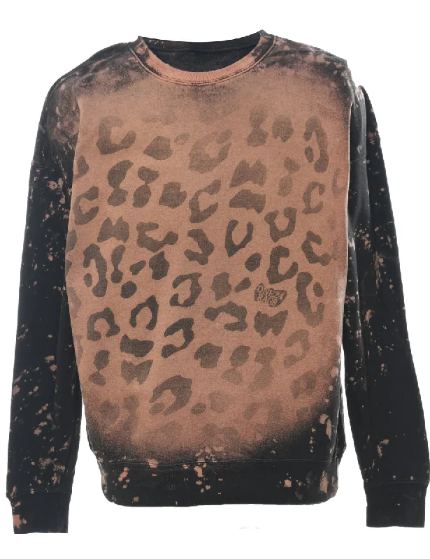Price Blitz Classic 1990s Leopard Print Sweatshirt  - M