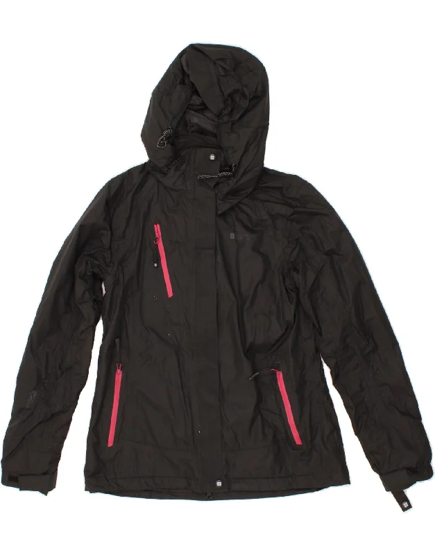 Major Deal MOUNTAIN WAREHOUSE Womens Loose Fit Hooded Rain Jacket UK 10 Small Black