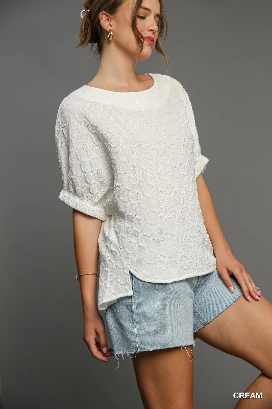 Hurry In Umgee Textured Boxy Top