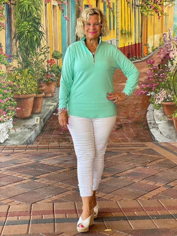 Value Deals MINT ZIPPER TOP