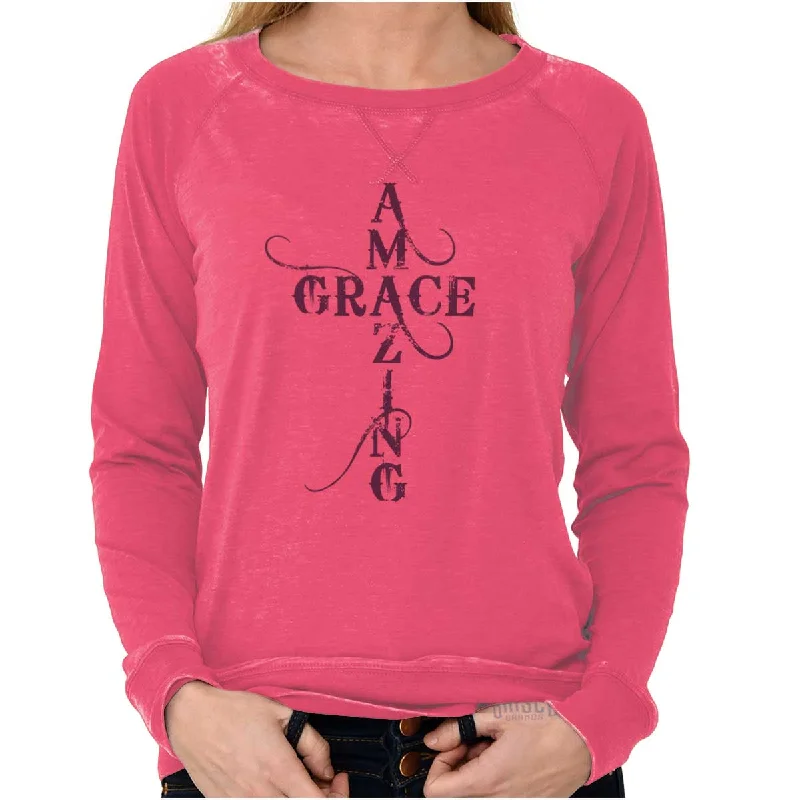 Weekend Offers That Shine Amazing Grace Script Vintage Fashion T