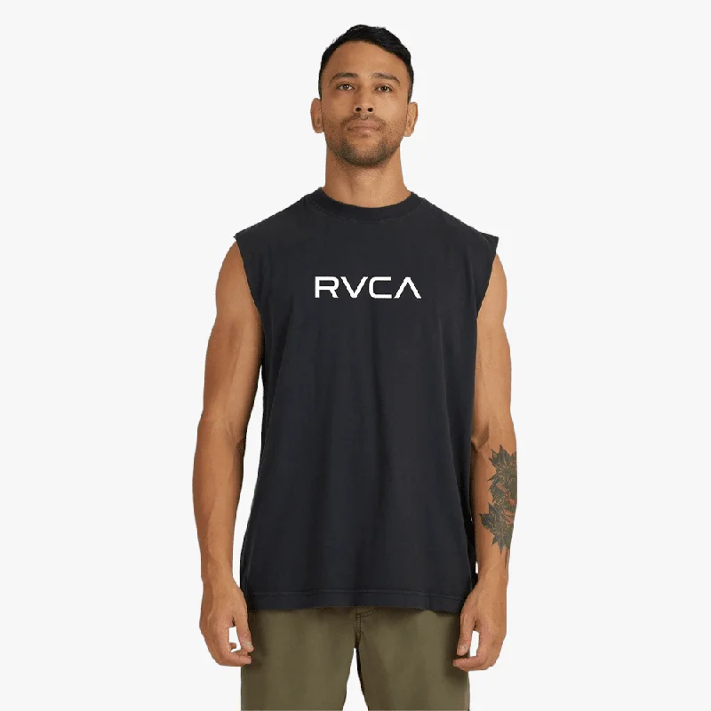 Rvca Mens Big Rvca Musle Tank Black