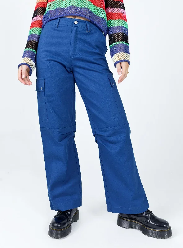 Shop Now Fallout Mid Rise Cargo Pants Blue