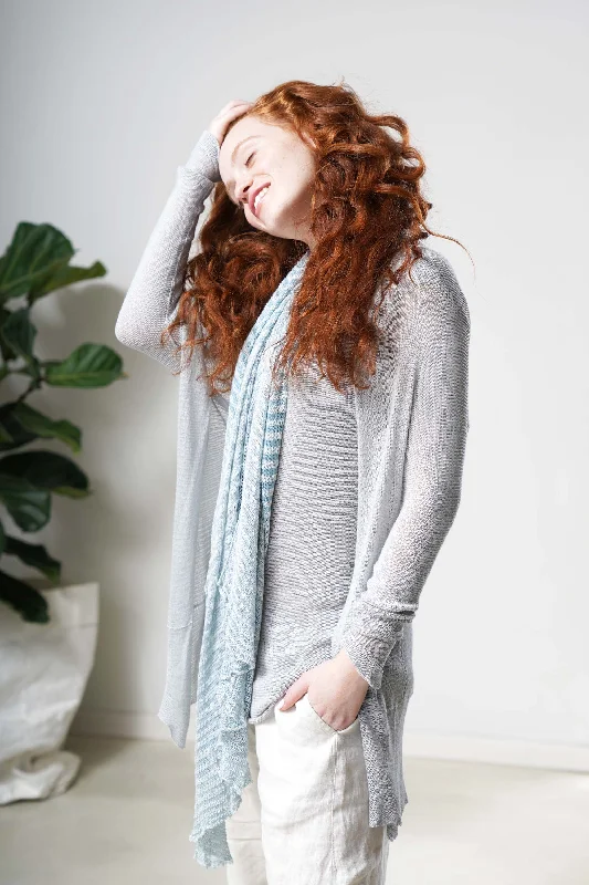 Top Pick Light Pas Bamboo Cardigan - Silver Aqua