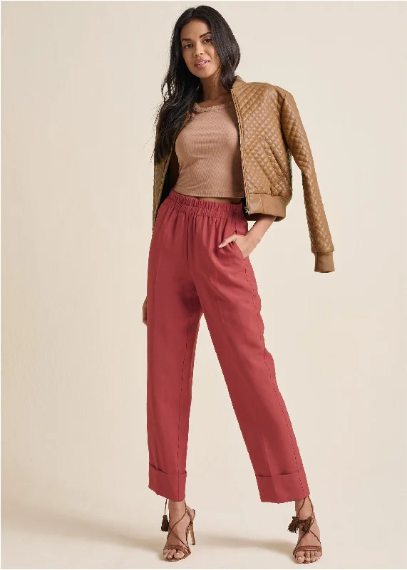 Discount Mania Suit Pants - Rust