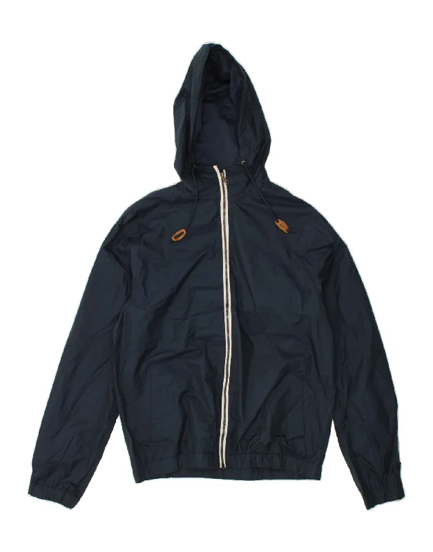 Major Savings MOSSIMO Womens Hooded Rain Jacket UK 18 XL Navy Blue Polyester