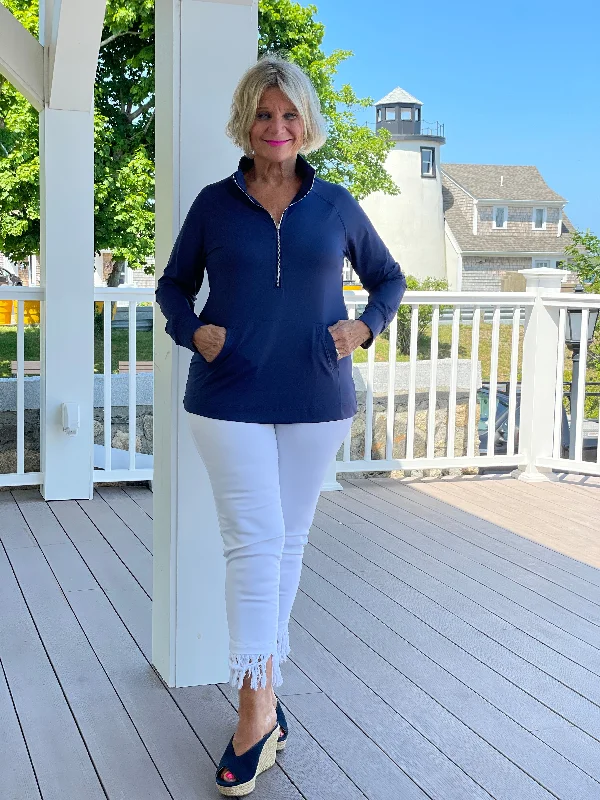 Deal Alert LULU-B KANGAROO NAVY HALF ZIPPER
