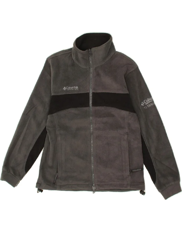 Don't Miss Out COLUMBIA Womens Titanium Fleece Jacket UK 10 Small Grey Colourblock