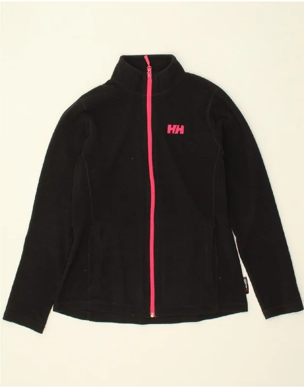 Price Drop HELLY HANSEN Womens Fleece Jacket UK 16 Large Black Polyester