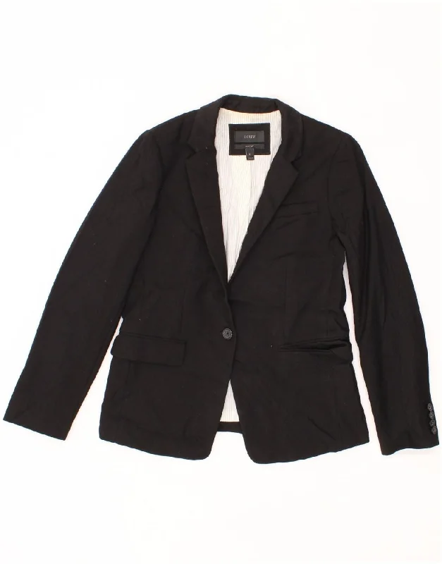 Weekend Savings Bonanza J. CREW Womens Regent 1 Button Blazer Jacket US 6 Medium Black Wool Weekend Savings Bonanza J. CREW Womens Regent 1 Button Blazer Jacket US 6 Medium Black Wool