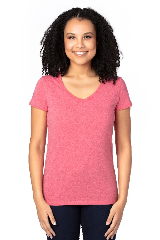 Weekend Offers That Please Threadfast Apparel Womens Ultimate Short Sleeve V-Neck T-Shirt - Heather Red