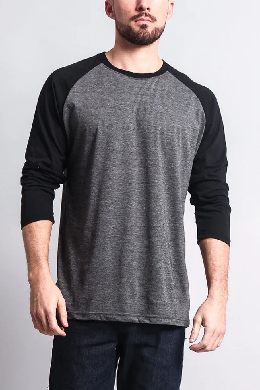 Men's Baseball T-Shirt (Charcoal/Black)