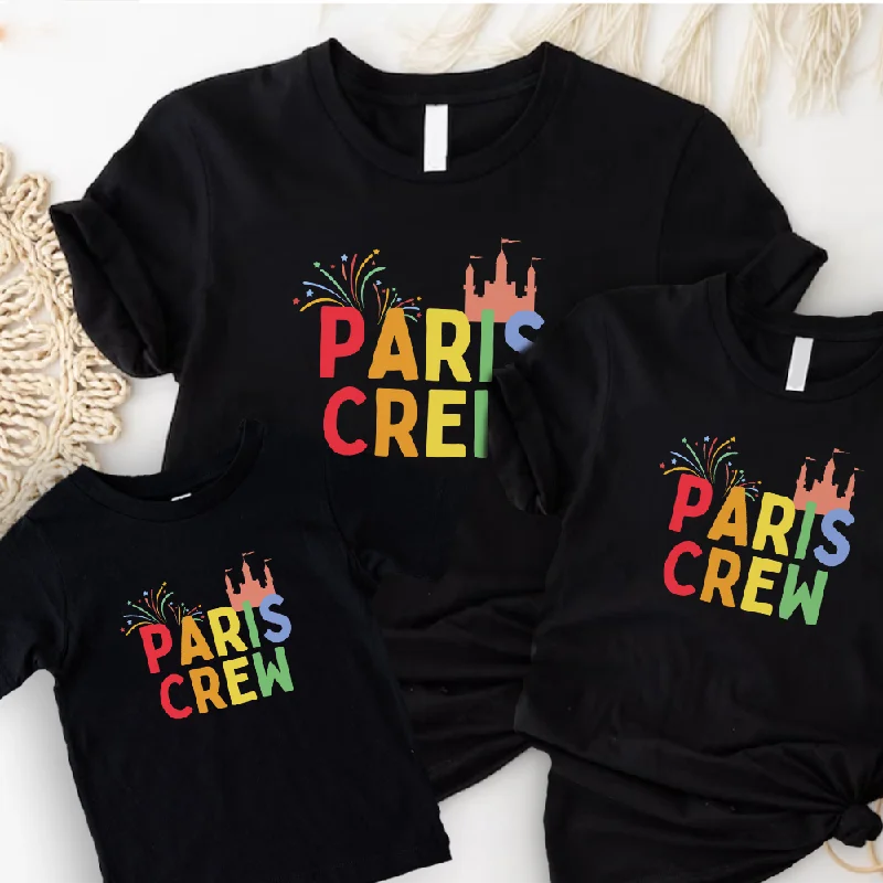 Final Offer Paris Crew Family Matching Black T-Shirts
