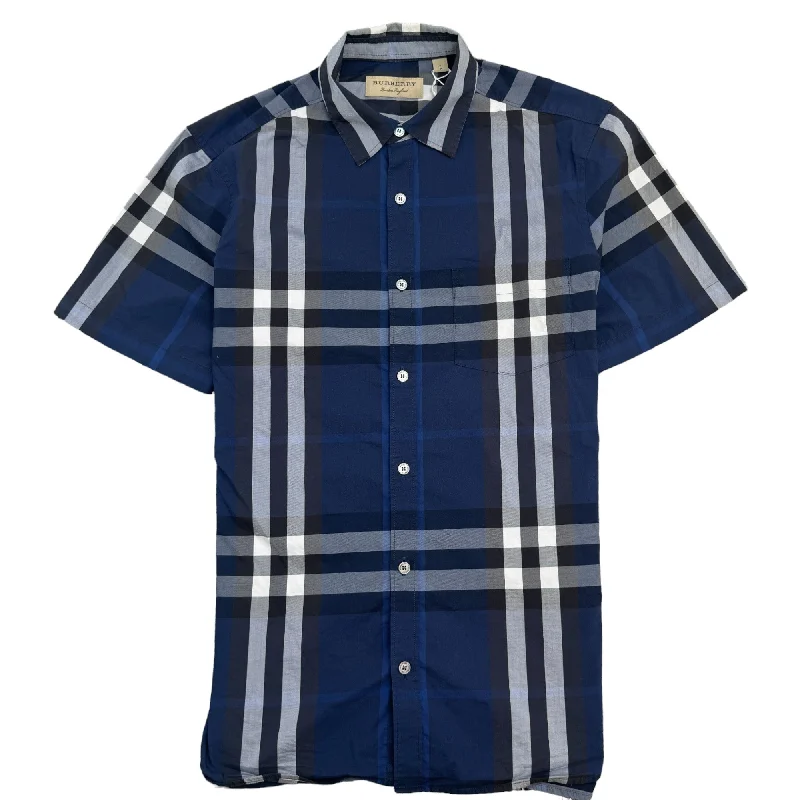 Men's Checkered Shirt Navy Size S