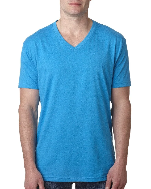 Next Level Mens Premium CVC V-Neck Tee | Turquoise