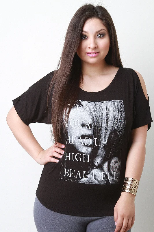 Final Markdown Cold Shoulder Graphic Tee
