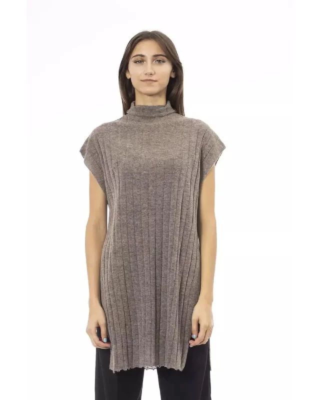 One-Day Only Alpha Studio Women's Brown Nylon Sweater - 44 IT