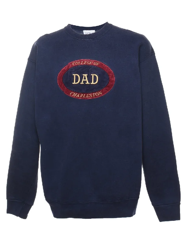 Exclusive Online Offer Embroidered College Of Charleston Navy & Maroon Sweatshirt - XL