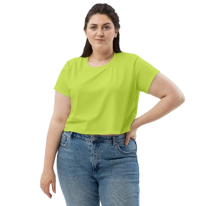 Weekend Bargains to Snag SHE REBEL - Lime Green Crop Top