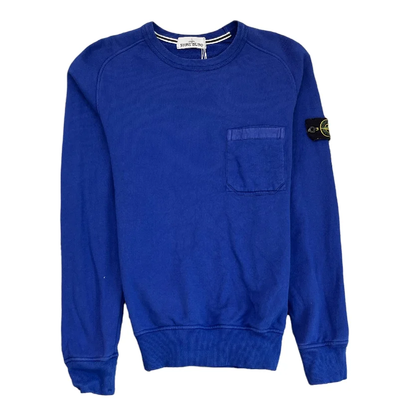 Men's Applique Logo Sweatshirt Blue Size S