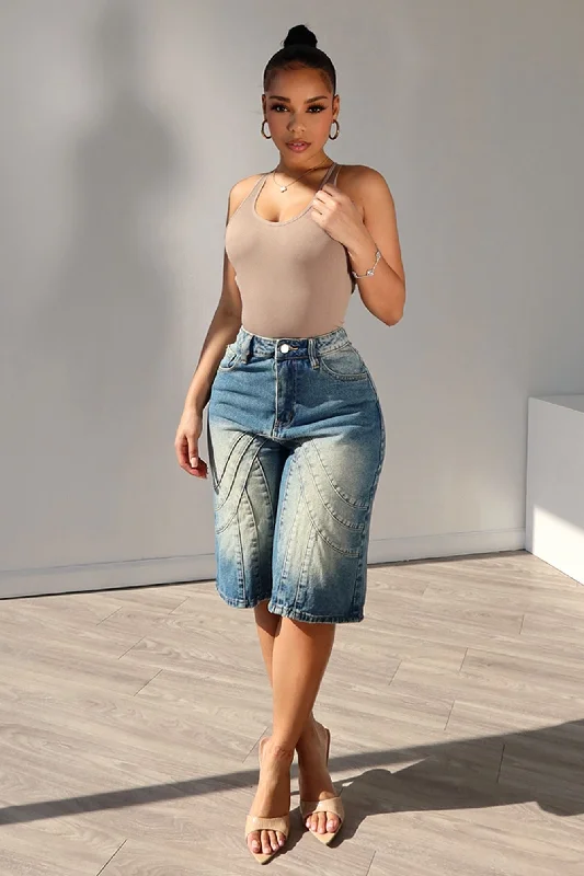 Epic Deals Los Angeles Vintage Washed Bermuda Shorts