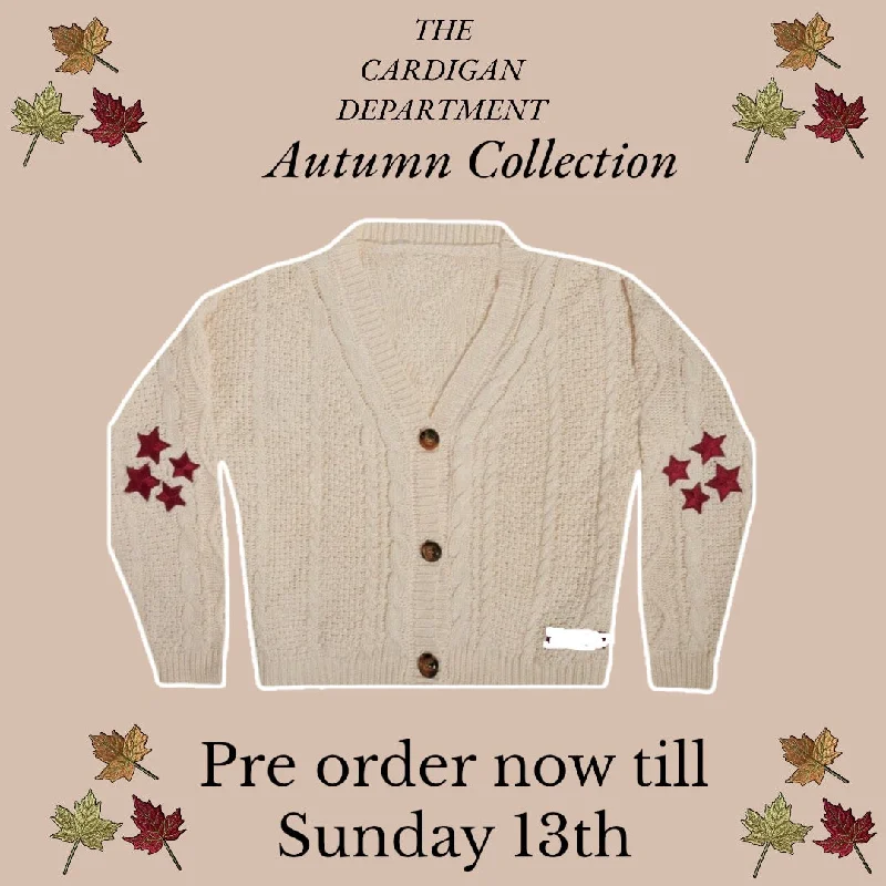 Weekend Bargains to Celebrate Beige Red Star Cardigan