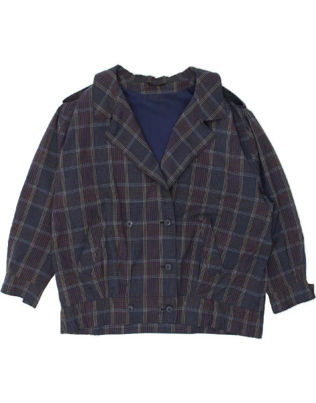 Weekend Specials to Snag VINTAGE Womens Military Bomber Jacket UK 22 3XL Navy Blue Check Weekend Specials to Snag VINTAGE Womens Military Bomber Jacket UK 22 3XL Navy Blue Check