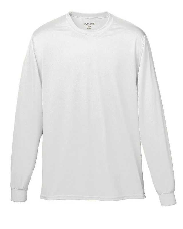 Augusta Long Sleeve Moisture Wicking T-Shirt | White