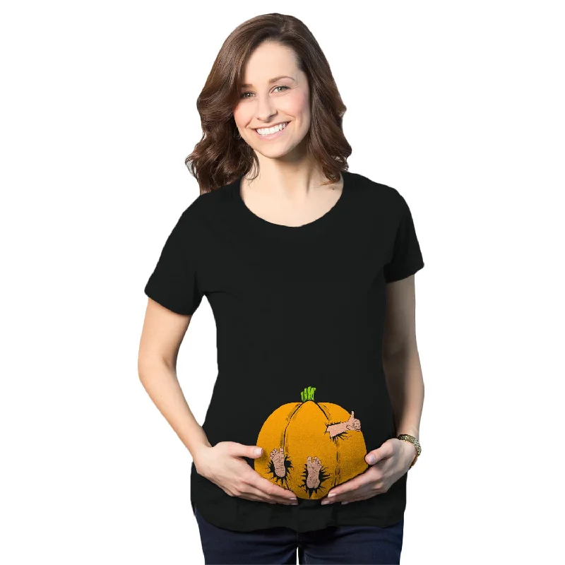Closeout Sale Baby In A Pumpkin Maternity T Shirt