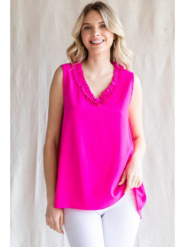 Sale Event Jodifl Essential Sleeveless Top in Hot Pink