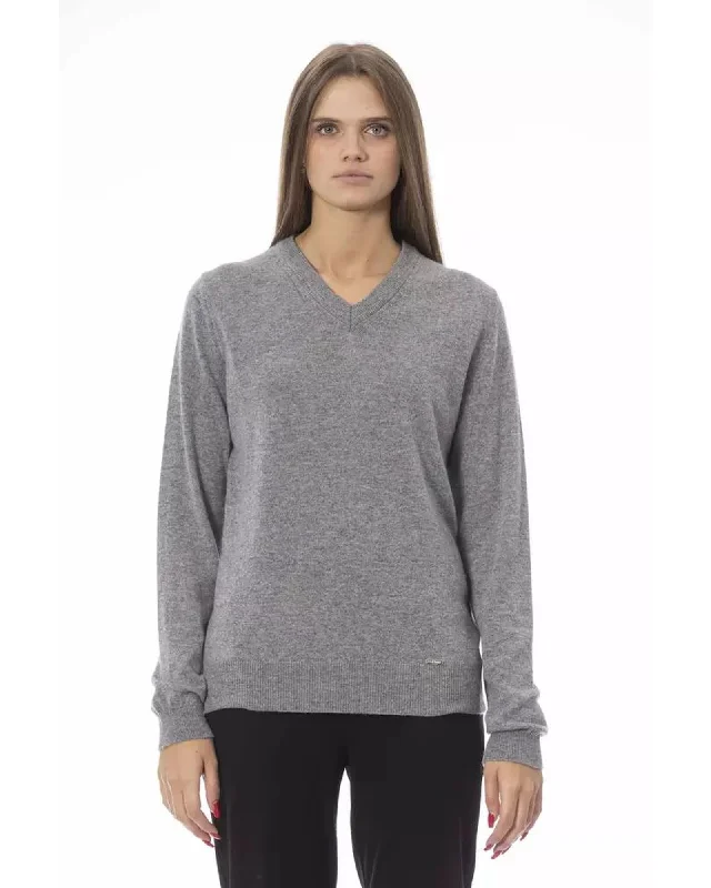 Price Cut Baldinini Trend Women's Gray Viscose Sweater - M